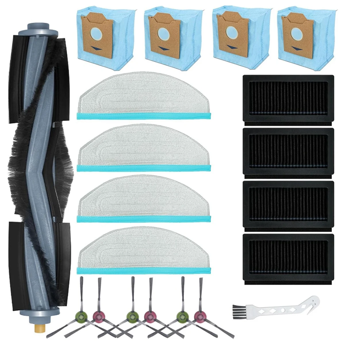 

AUU-For CC Robot Vacuum Cleaner,Main Side Brush Hepa Filters Mop Pads Dust Bags Replacement Spare Parts