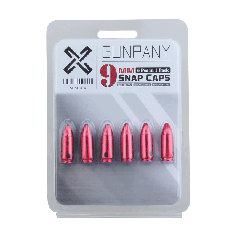 Vector Optics 9 mm Rounds Snap Caps Bore Sighter Metal für 9 mm Rounds Trainingskaliber Tactical Cartridge Snap Cap