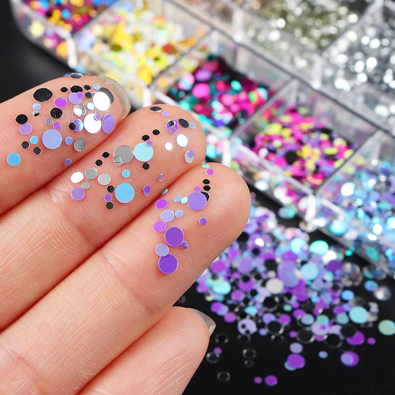 Holographic Glitter For Epoxy Resin Mold Filler Fillings Round Sequin DIY Accessories Nail Art Decor Jewelry Making Supplies