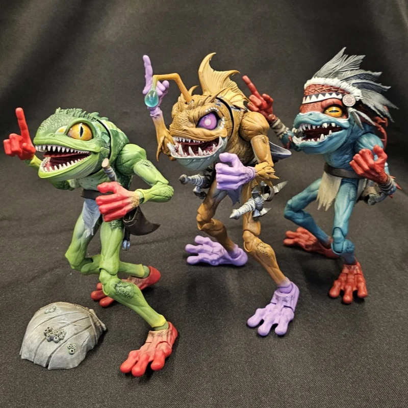 

In Stock Grey Knight Fishman Tribe Blade Tide Warrior Abyss Archer Wave Chief Mobile Handheld Fashion Trendy Play Collection