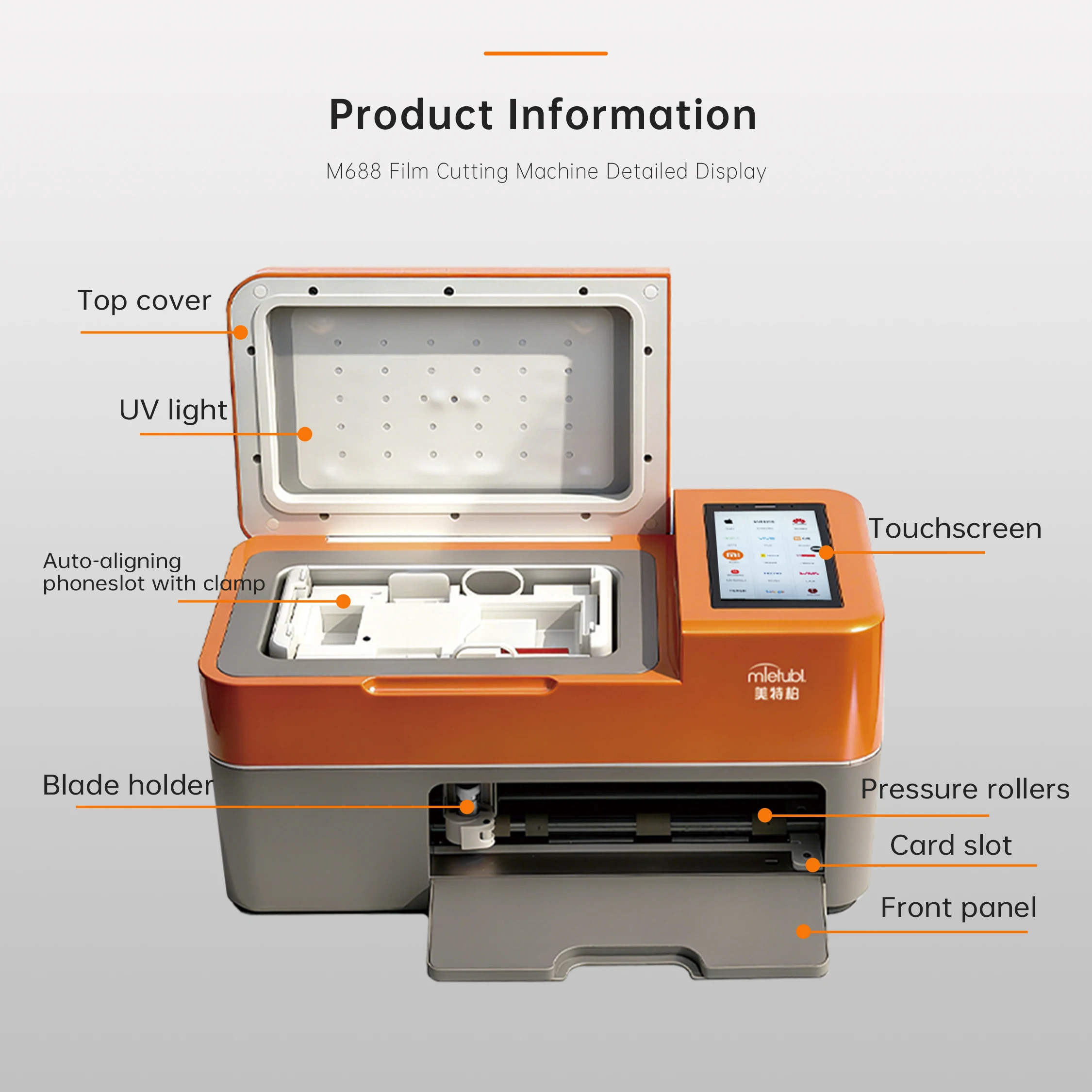 Unlimited Plotter Automatic Positioning Cutter Laminating UV Curing Hydrogel  Film Cutting Pasting CUTM688 Machine