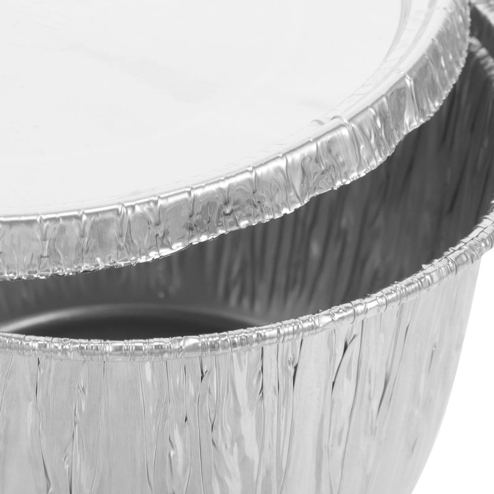 

10 Sets Barbecue Disposable Aluminum Foil Meal Box Small Pans with Lids Lunch Round