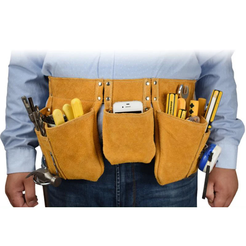 Wear resistant cowhide tool kit  Garden gardening tool bag  Housing maintenance tool waist pack