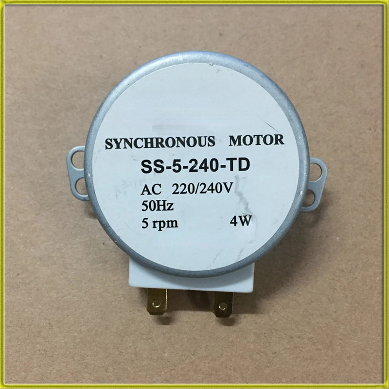 

Двигатель лотка SS-5-240-TD Аксессуары для микроволновой печи Синхронный двигатель 4 Вт Двигатель поворотного стола для микроволновой печи SS 5 240 TD