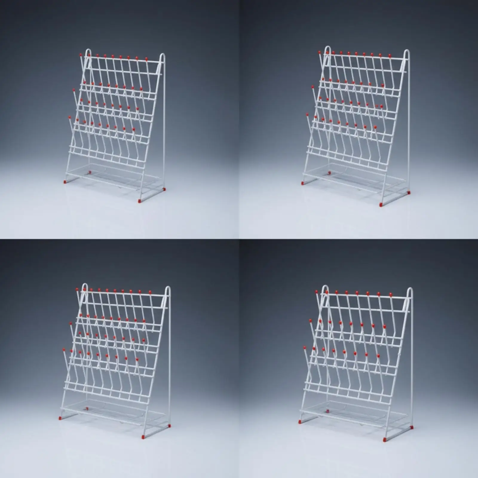Glassware Drying Rack for Laboratory with Drain Tray and Rubber Pegs for Safe Air Drying