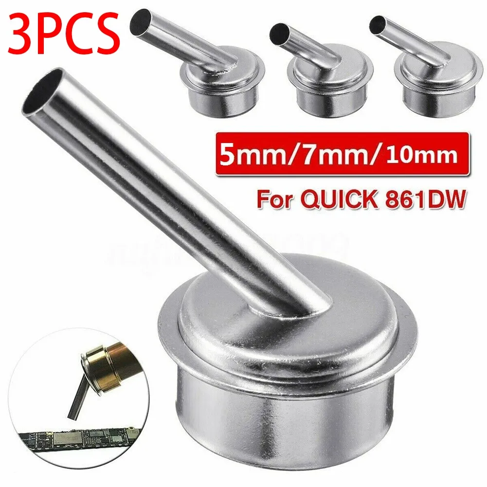 

3Pcs 45° Angle Nozzle For Cell Phone And Laptop Repair For Quick Hot Air Soldering Rework Station 861DW Welding Soldering Supply