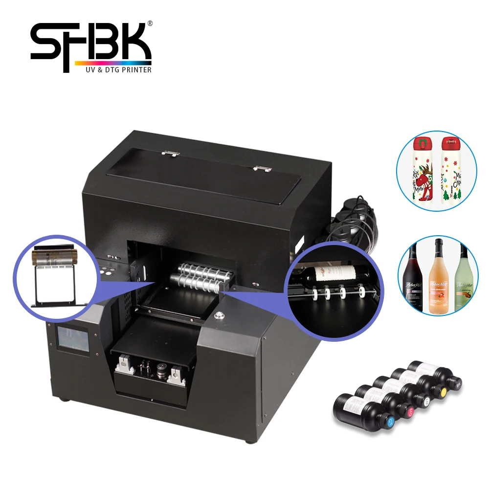 Small A4 UV printer circular object printing L801 L805 UV DTF Printer latest multi-functional wide application commercial