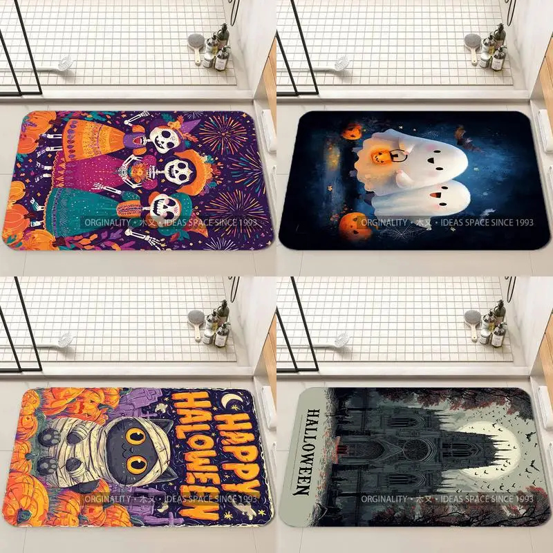 

Colorful Day of the Dead Living Room Decoration Home Sofa Non-Slip Carpet Study Bedroom Tatami Children'S Soft Floor Mat