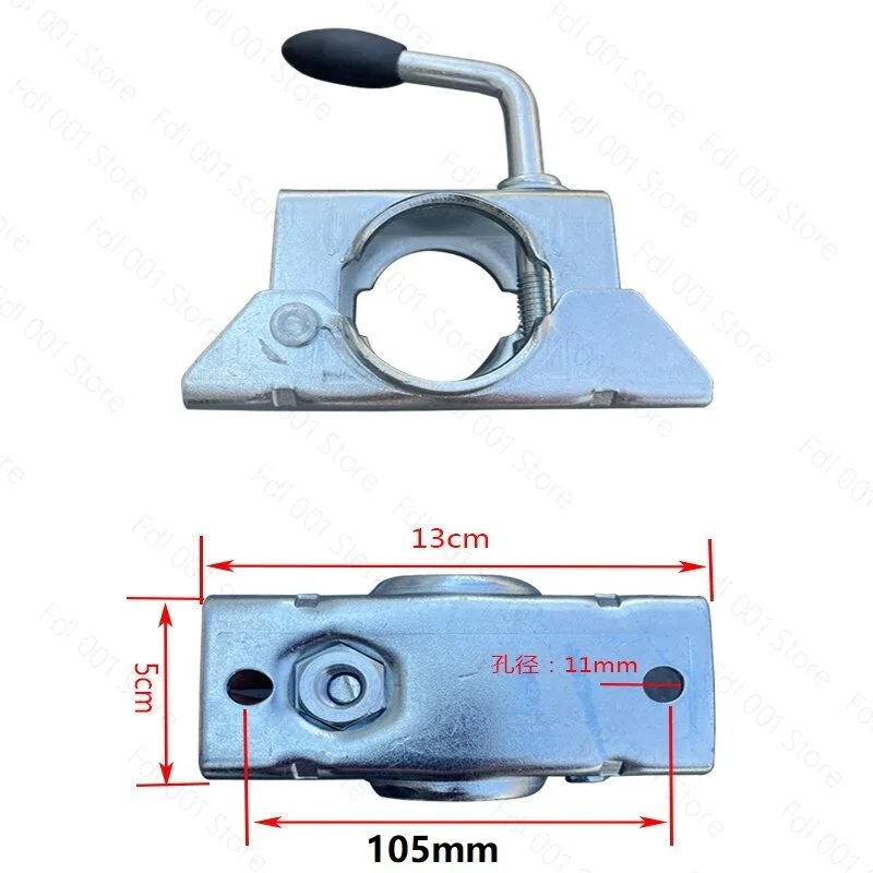 European Style 48 Trailer Jack with Caster Wheel for ATV Utility Trailer