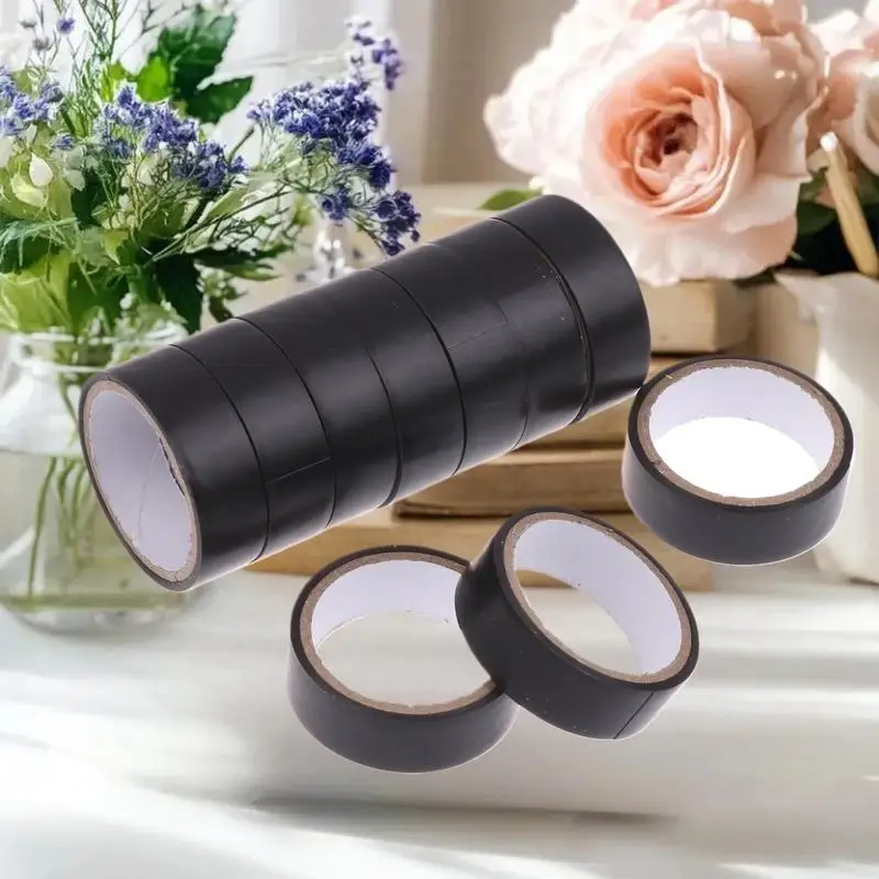 Cinta eléctrica de caucho negro de alta temperatura, adhesivo aislante Flexible duradero para uso industrial, doméstico y mecánico, 10 Uds.