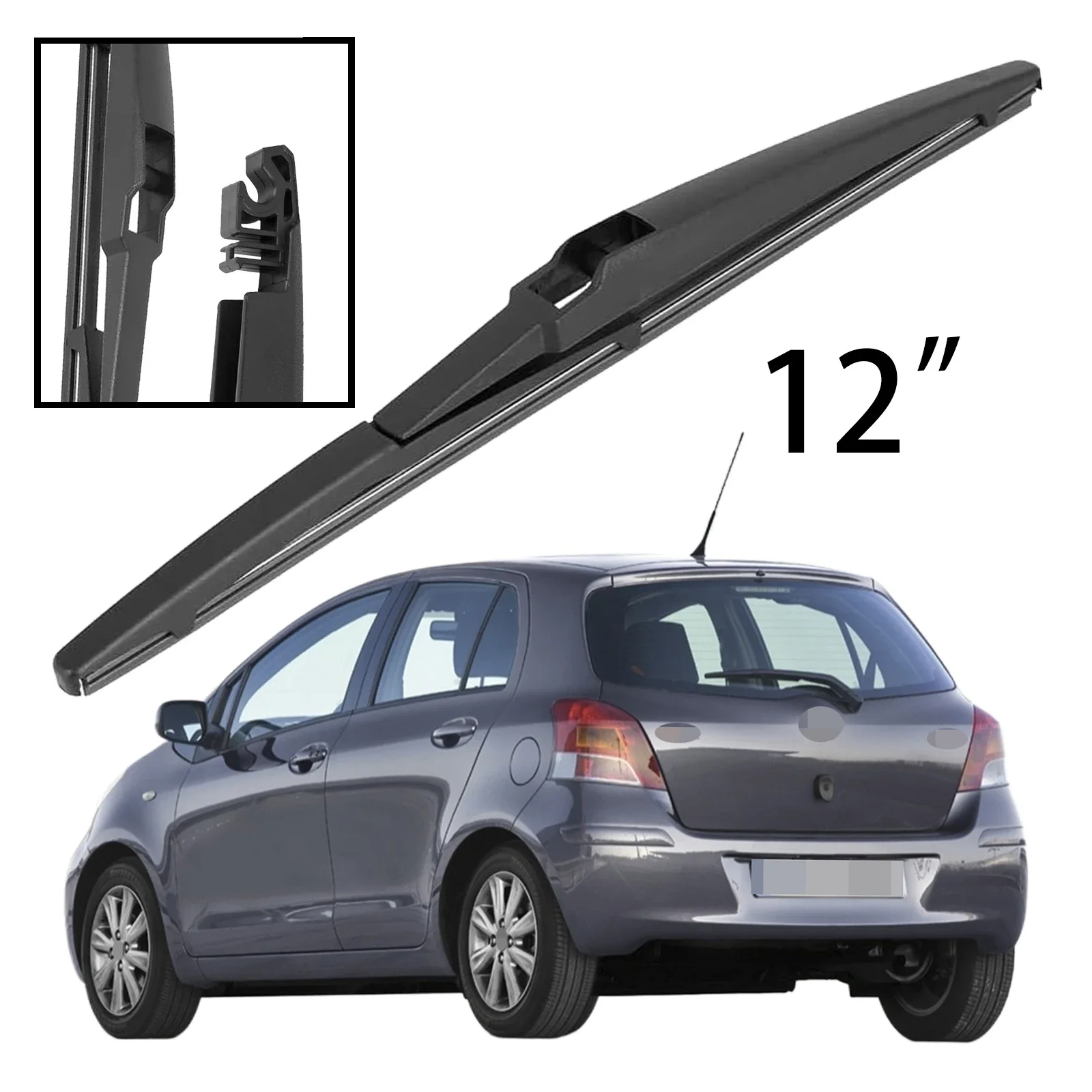 12 "lâmina de limpador de para-brisa traseiro para toyota yaris 2 hatchback construído no japão 2005-2011 acessórios para carro