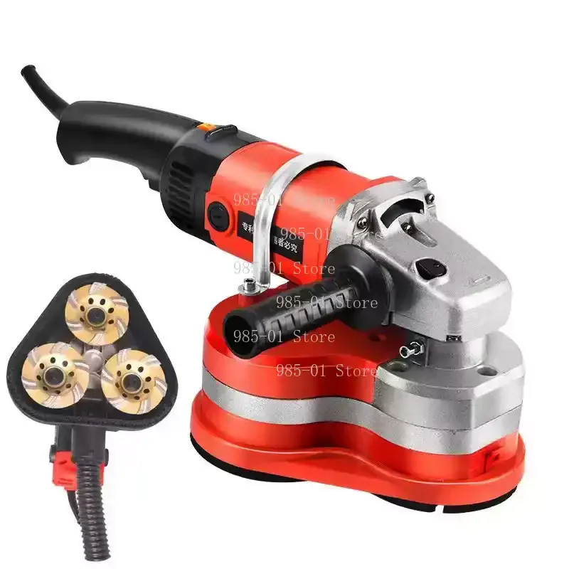 Light Speed GS-8230 Portable 3-Head Floor Grinder Dust-Free Concrete Cement Roughing Polisher Tool