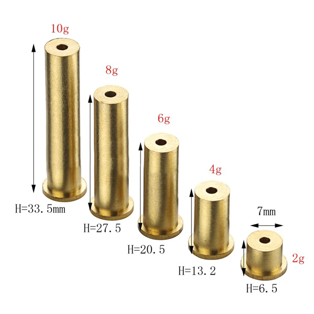 5pcs Golf Club Set Weight Head 7x6.5/13.2/20.5/27.5/33.5mm Counterweight Copper Nails For Golf Pole Tip Weights Parts