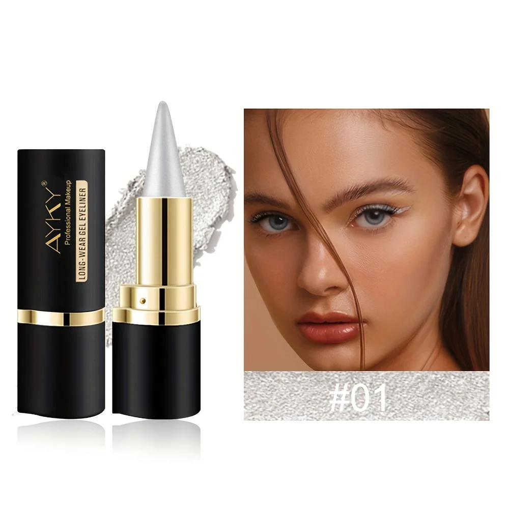 محدد عيون أسود غير لامع، مقاوم للتلطخ، مقاوم للماء، مقاوم للتحويل، مناسب للمبتدئين، ضروري لمظهر كحل أسود/بني، #5