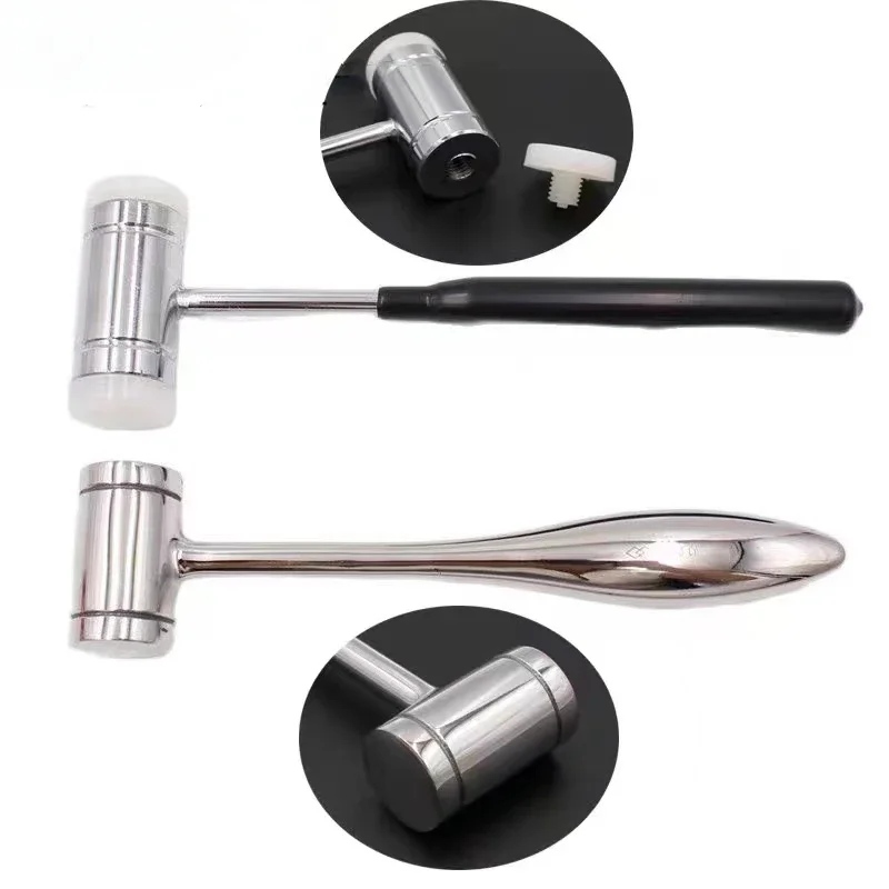 1Pc Autoclave Teeth Surgical Extraction Tool Dentist Instruments Dental Bone Hammer Double-headed Nylon Stainless Steel Handle