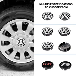 4PCS 56/65/66mm Wheel Hub Caps Sticker Car Emblem Badge Decoration For Volkswagen VW R GTI Golf Polo GTI R Scirocco Beetle CC