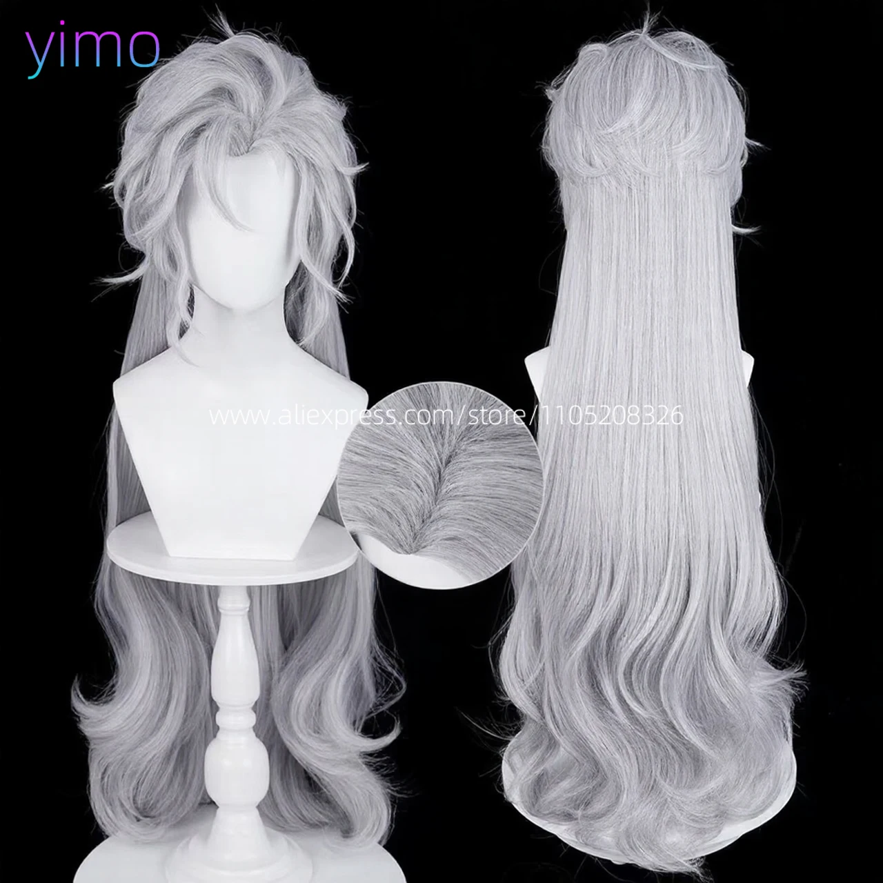 

Love and the silver-winged demon Qin Che cosplay wig fluffy top Halloween Carnival Party Costume