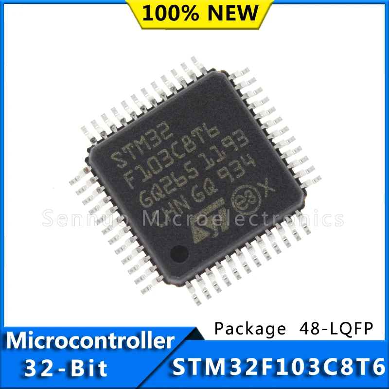 1 Pcs NEW STM32F103C8T6 chip arm stm32 Microcontroller IC 32-Bit Single-Core 72MHz 64KB (64K x 8) FLASH /Package / Case 48-LQFP