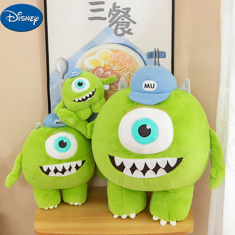 25-60cm Disney Kawaii Monsters University Mike Wazowski Mr Q Plus Toys Soft Stuffed Throw Pillow Room Decorate Birthday Gifts