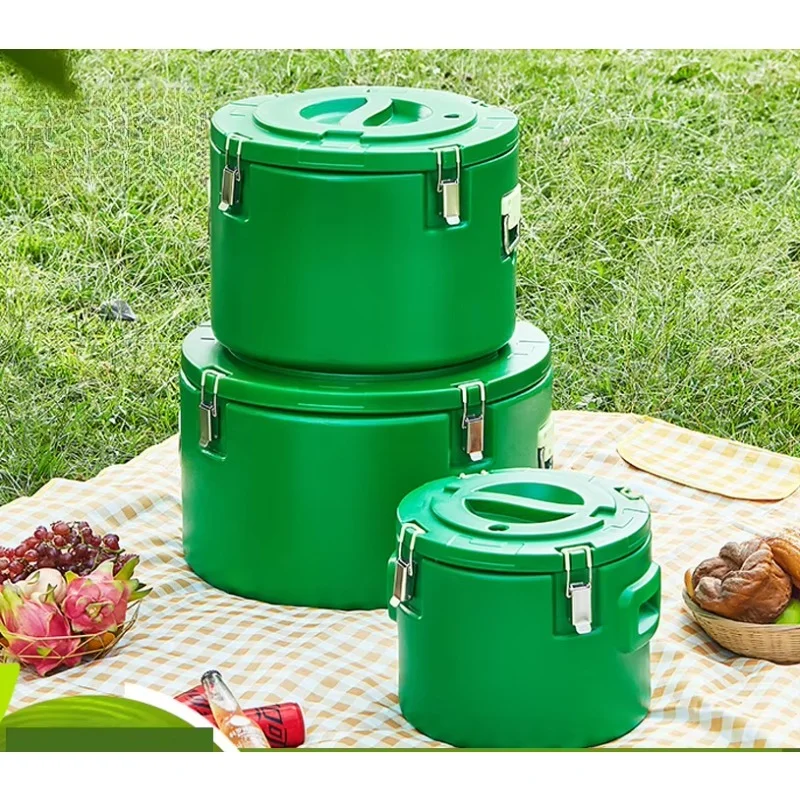 Food Storage Hot Box - กล่องเก็บความร้อนแบบสองชั้นขนาดใหญ่ สำหรับปิกนิก หม้อไฟ อุ่นอาหาร ชุด 3