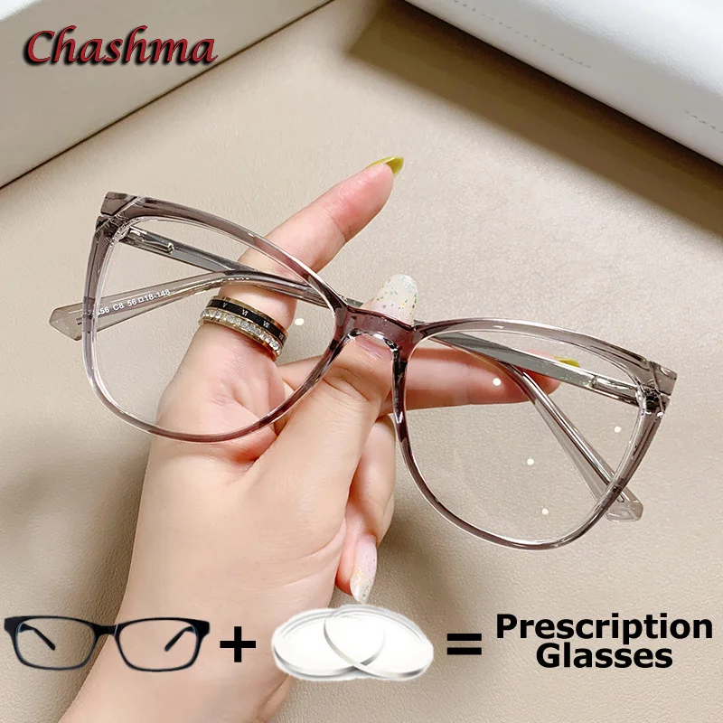 

Women Prescription Lenses Cat Eye Optical Myopia Glasses for Student Anti Blue Ray Computer Working Progressive Eyewear