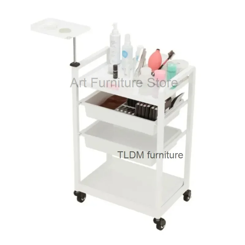 

Nordic Drawing Room Beautify Salon Trolley Multifunction Serving Manicure Salon Trolley Carrito Auxiliar Beauty Furniture HDTC