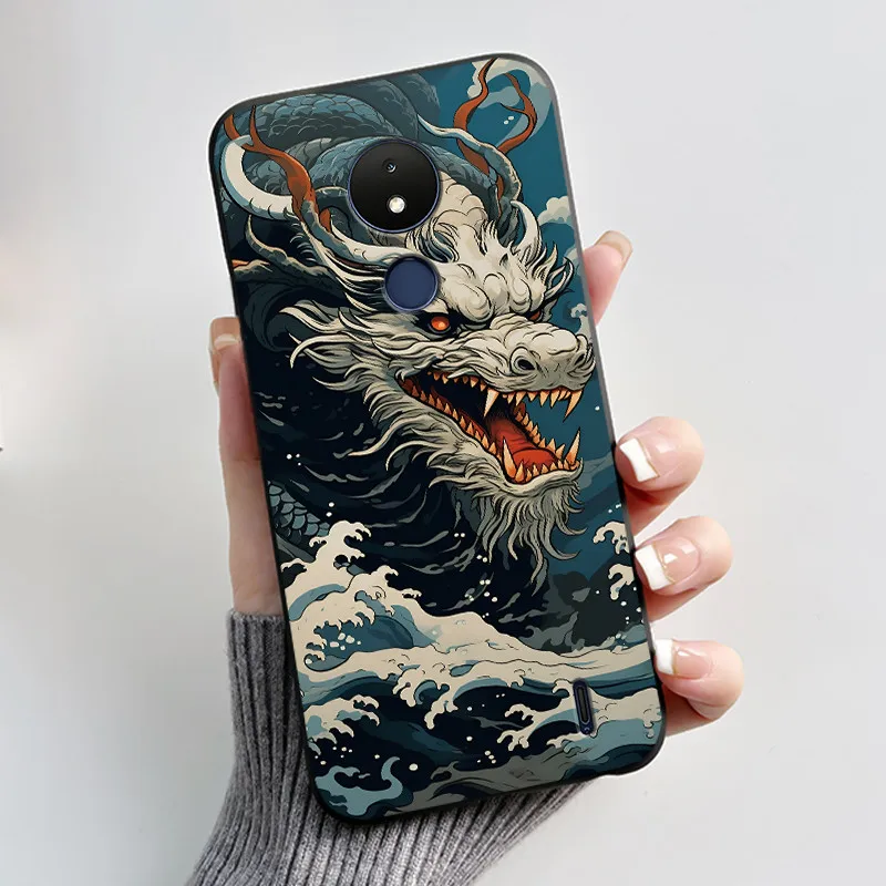Soft Black Case For Nokia C21 Shockproof Phone Casing For Nokia C30 Cute New Design Viral Panda Printed Pattern Back Cover - view 5