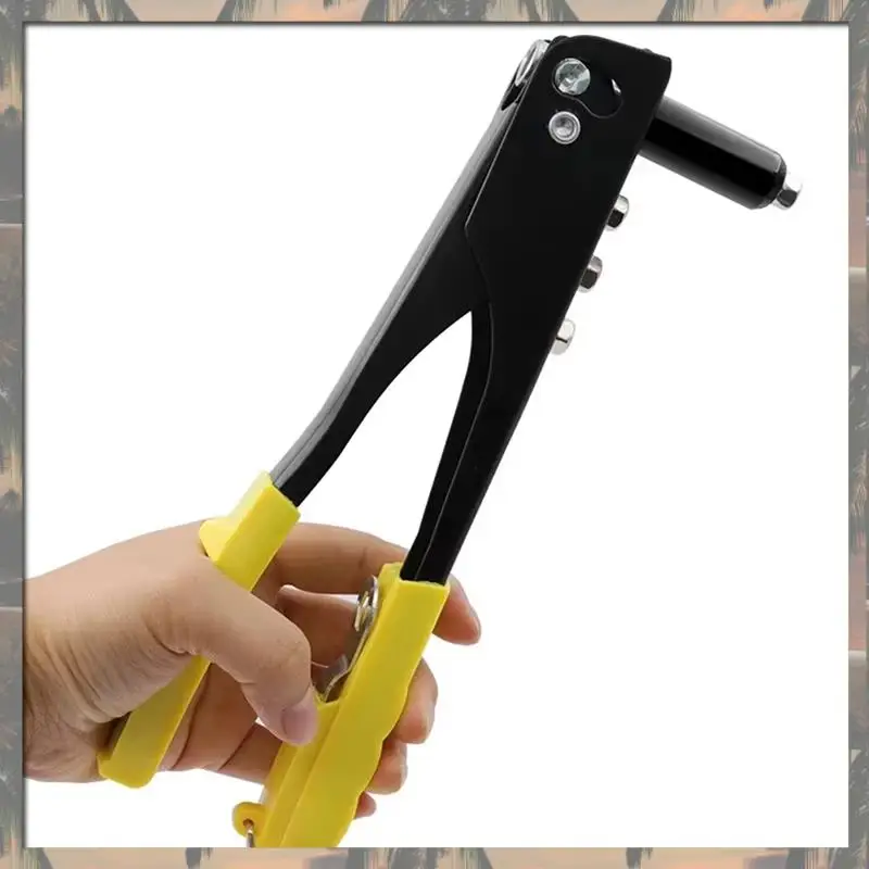 A70U Nuova rivettatrice per impieghi gravosi 120 pezzi Rivetti ciechi Utensili manuali Kit di assortimento Strumento per dadi per rivetti Giallo