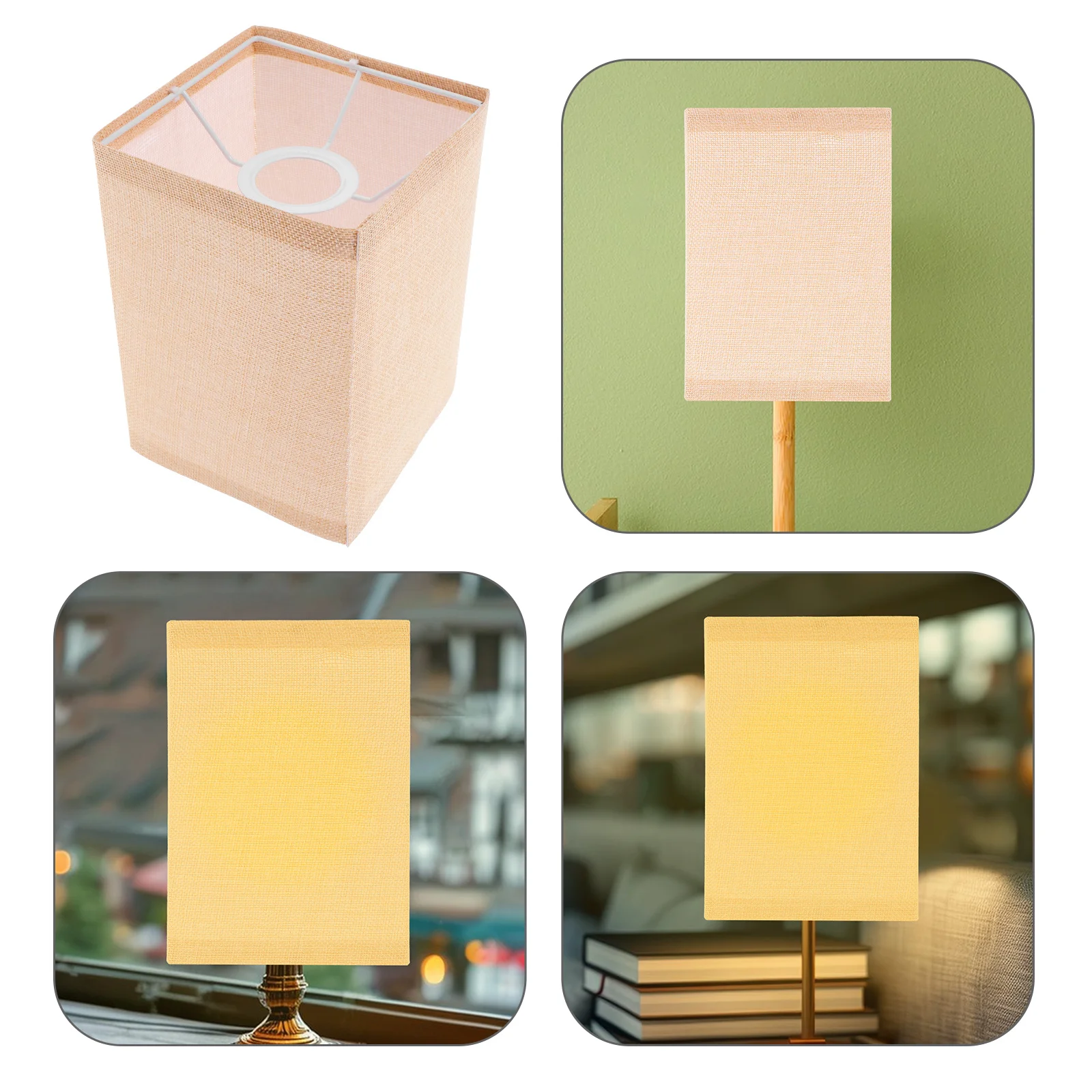 

Rectangular Fabric Lampshade Linen Replacement Bedside Table Floor Lamp Covers for Hotel Rooms Square Design Table Lamp Shade