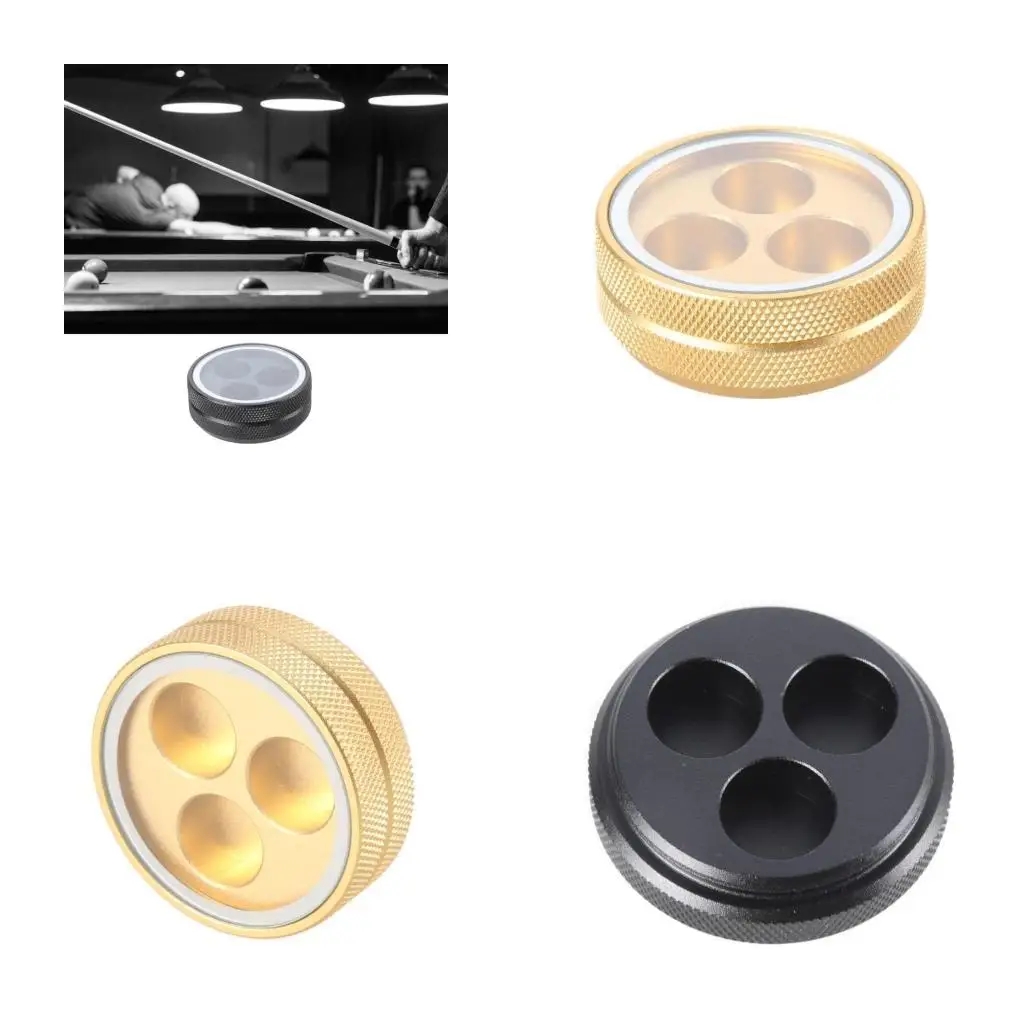 

R6FE Portable Billiard Tips Case Organizers Three Hole Snooker Tips Storage Box