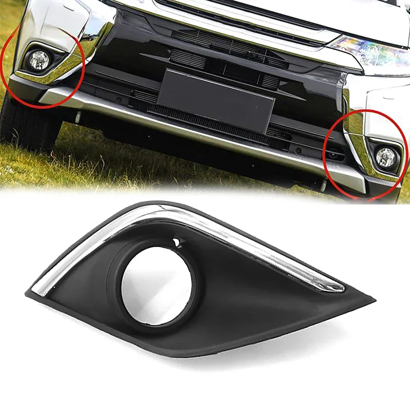 Car Front Bumper Left, Right Fog Light Lamp Shell Fit For Mitsubishi Outlander 2016 2017 2018 2019 2020 2021 ABS Fog Lamp Frame