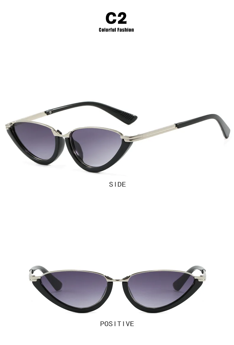 Modische Cat-Eye-Sonnenbrille für Damen und Herren, Retro, beliebt, hochwertige Sonnenbrille, Reise-Sonnenbrille, UV400-Schutz – Detail 7
