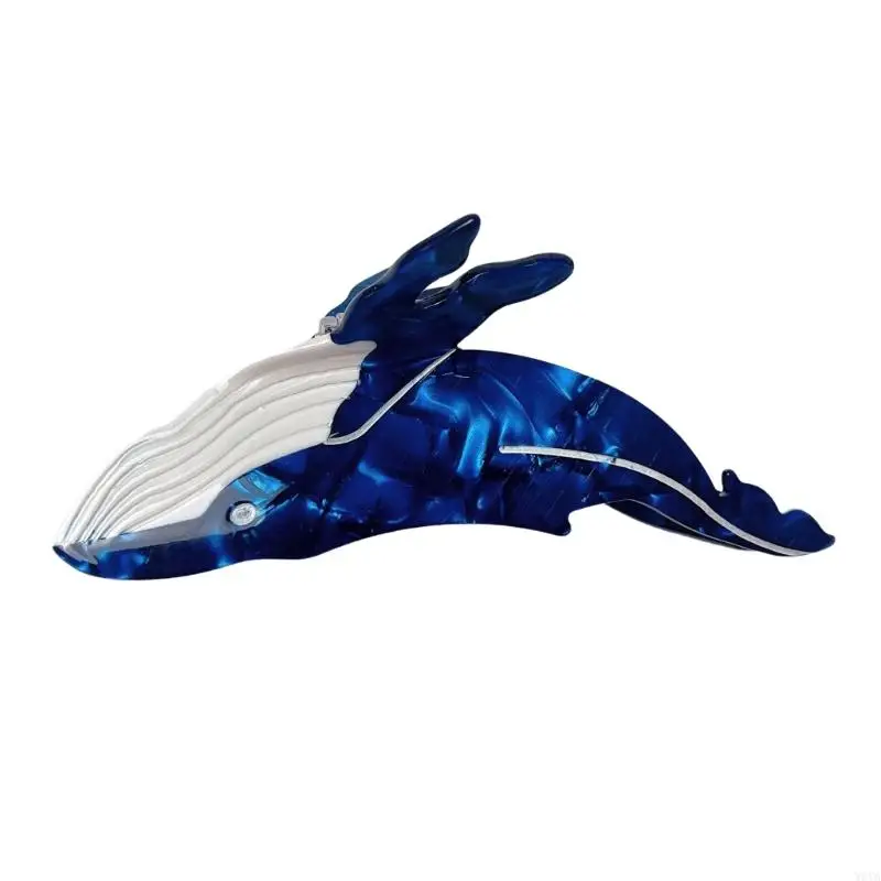 W0YA Acrylic Whale Hair Clip Elegant Whale Hair Clamp Multifuntional Hairstyle Accessory Suitable for Wedding and Party