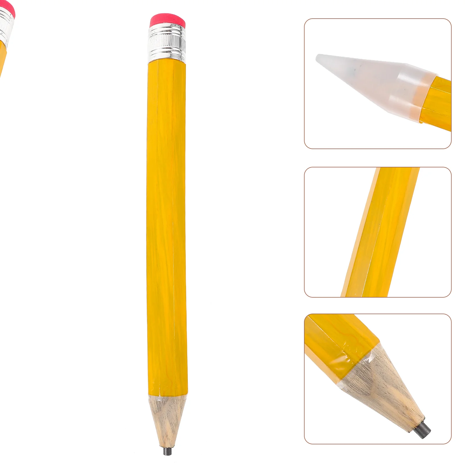 

Pencil Drawing Writing Pencils Christmas Portable Fun Comically Large Wooden Octagonal