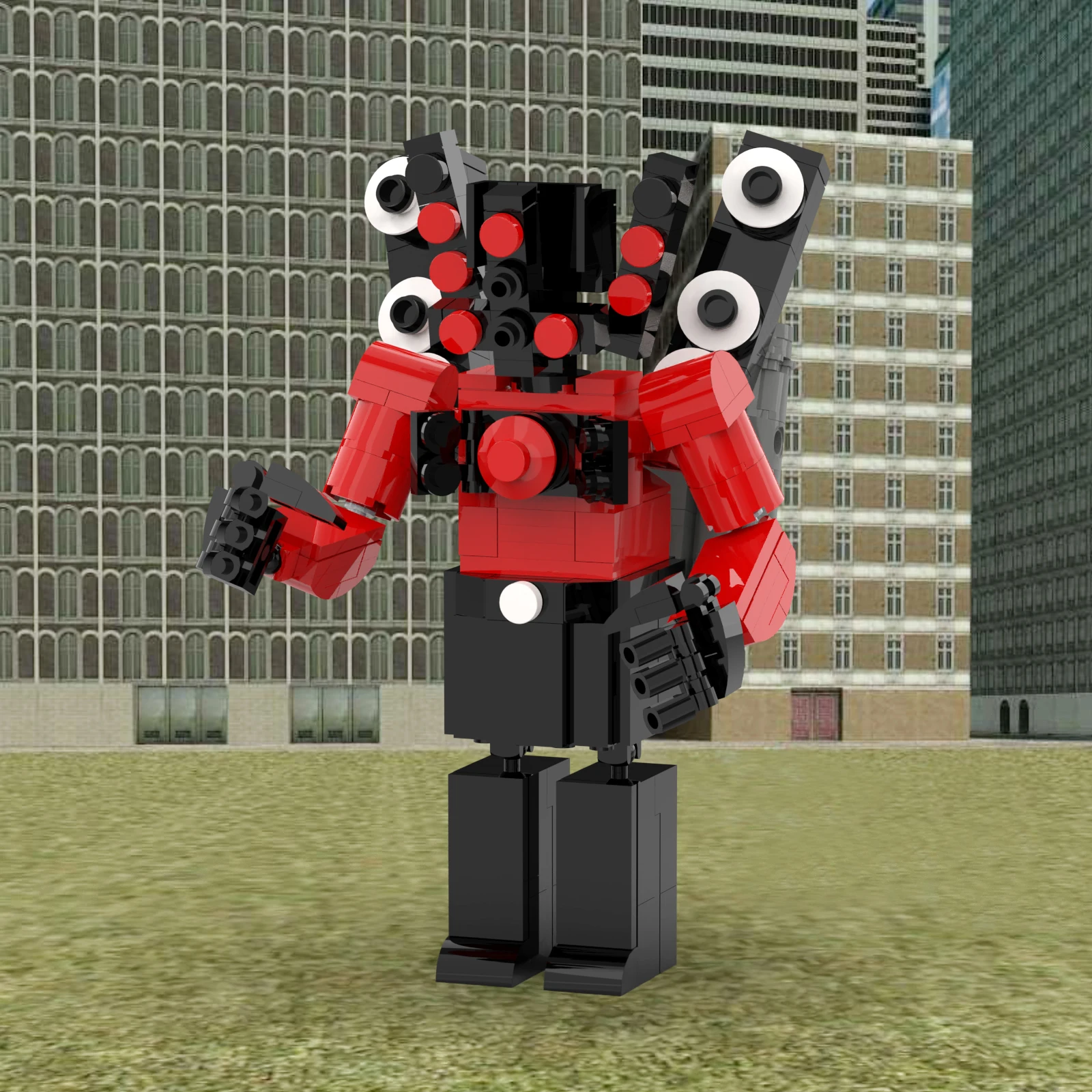 Klocki konstrukcyjne Robot Toaleta - Model DIY MOC z możliwością zmiany pozycji, figurki akcji, zabawne figurki postaci, idealny prezent na Boże Narodzenie/Halloween