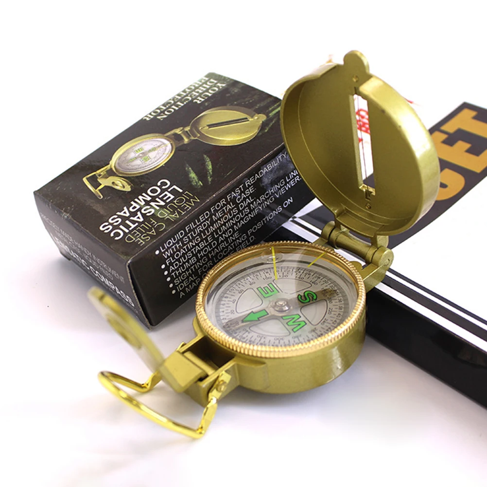 

Lightweight Pocket Compass Hanging Buckle Zinc Alloy ABS Copper Survival Hiking Camping Tool Graduation Gift Birthday Wedding