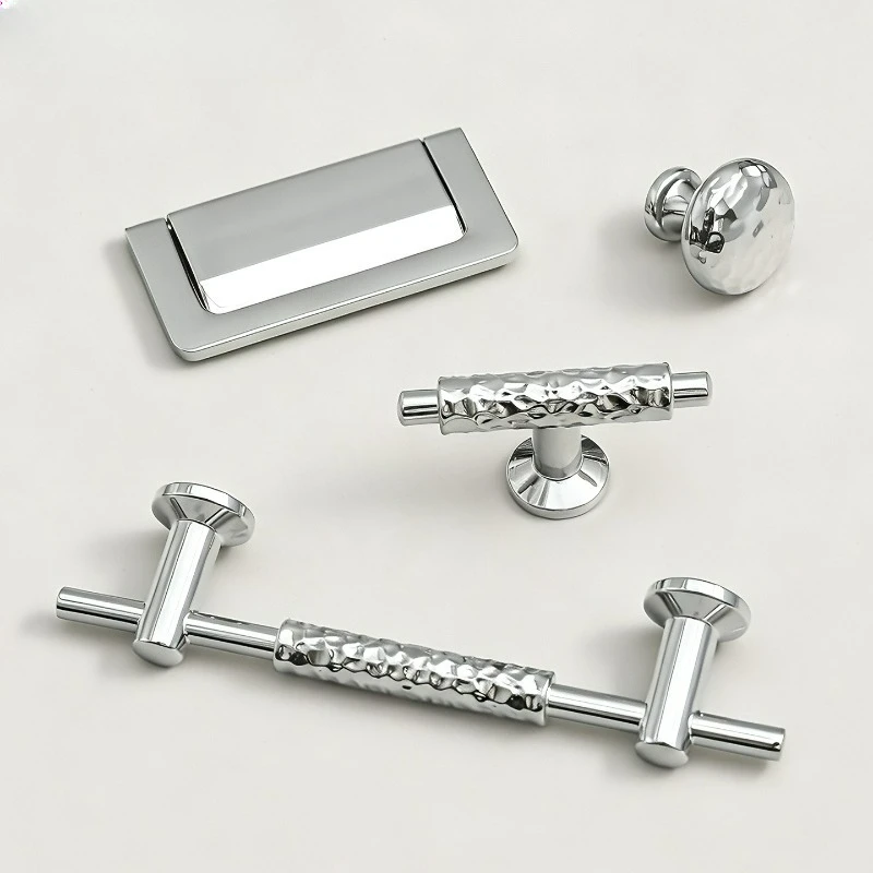 French Style Cabinet Door Handle, Minimalist Style, TV Cabinet, Dressing Table, Wine Shoes, Wardrobe, Bright Chrome Handle