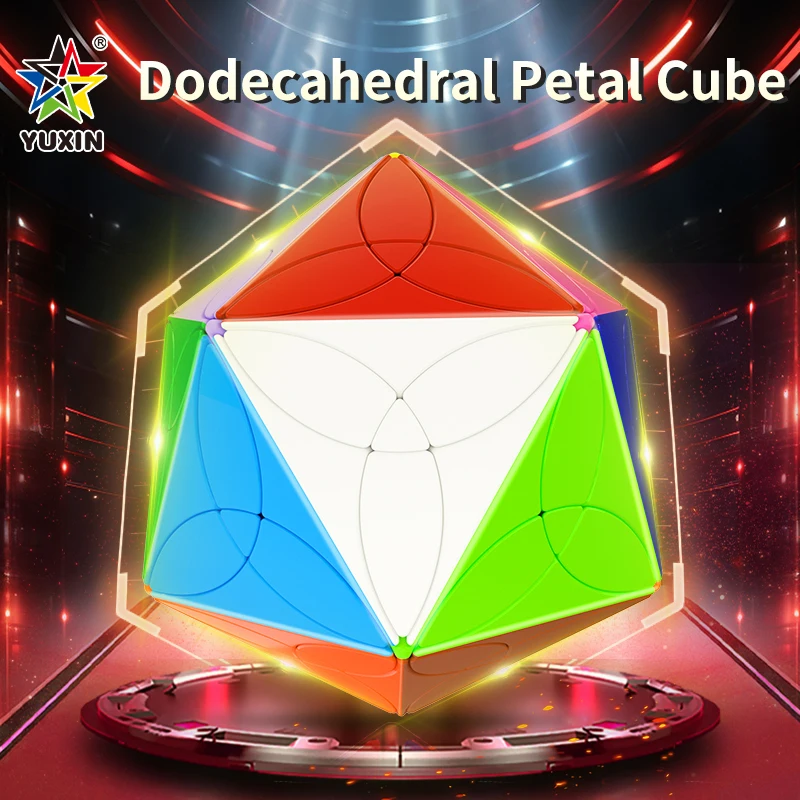 

YuXin Dodecahedral Petal Cube Yuxin ICOSAHEDRAL PETAL Speed Cube Профессиональные игрушки-головоломки Детский подарок Magico Cubo