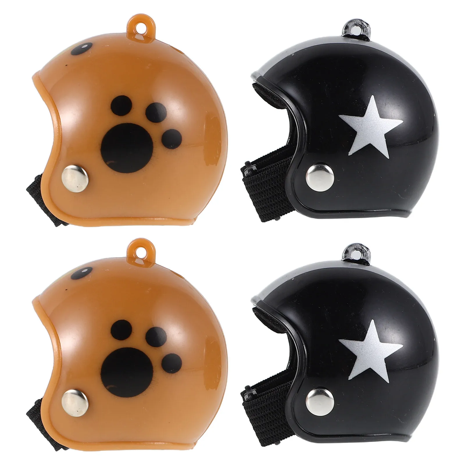

4Pcs Chicken Helmets for Hens and Parrots Adjustable Pet Safety Hat Weather Protection Headwear Small Animal Hard Hat Bird