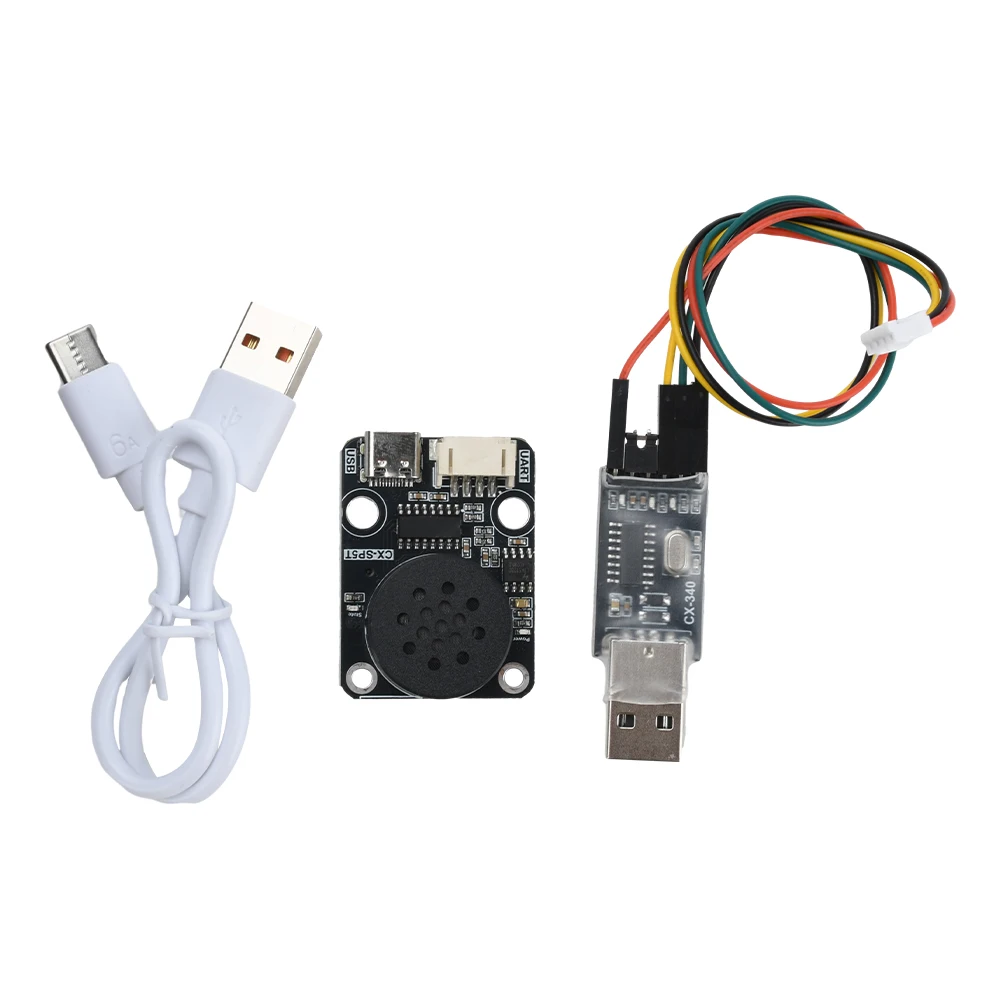 Módulo de reproducción de voz MP3 DC 3,3-5V, transmisión de voz inteligente MP3, Control de puerto serie UART, tarjeta TF para Arduino