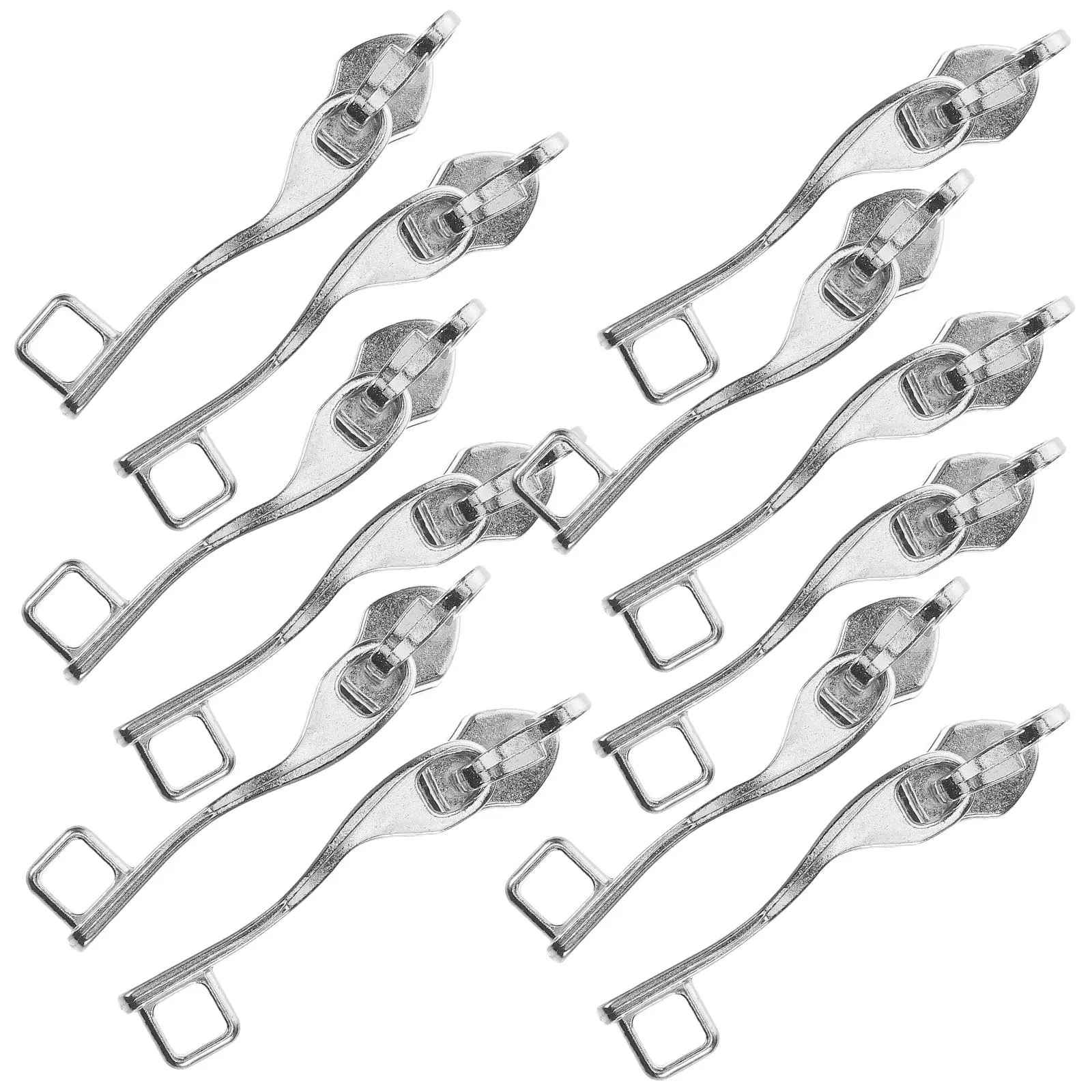 5Pairs Explosion-Proof Zipper Heads Double-Layer Metal Slider Luggage Travel Bags Suitcase Replacement Zipper Pull Locks