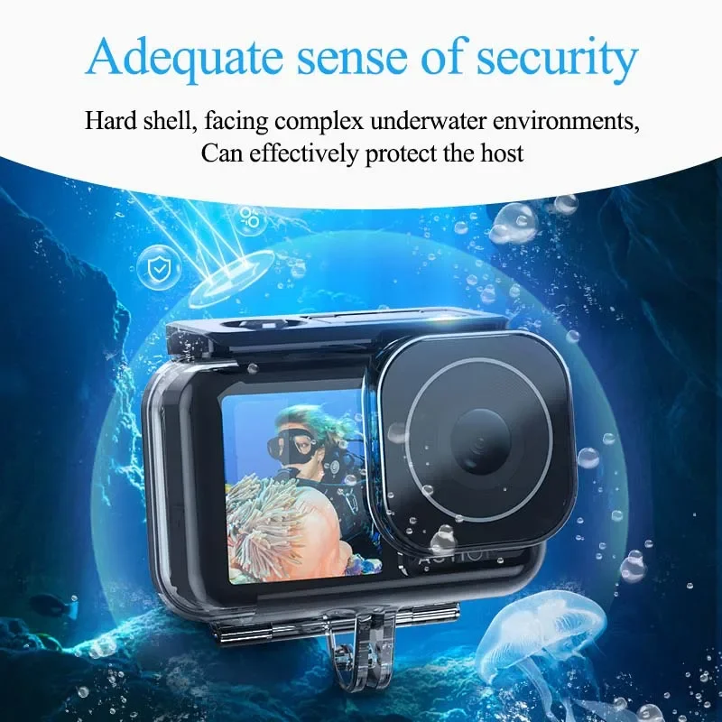 Sports Camera Waterproof Shell Housing Diving Protective Shell Hard Shell For DJI Osmo Action3  Anti Drop Compression Resistant