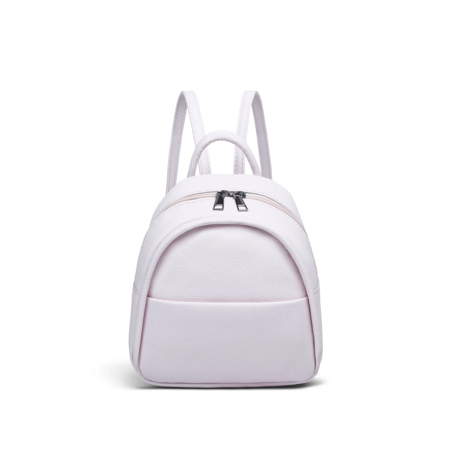 Retro Lightweight Small Backpack for Women Versatile Student Portable Ladies Shoulder Bag Solid Color Pu Leather Female Handbags