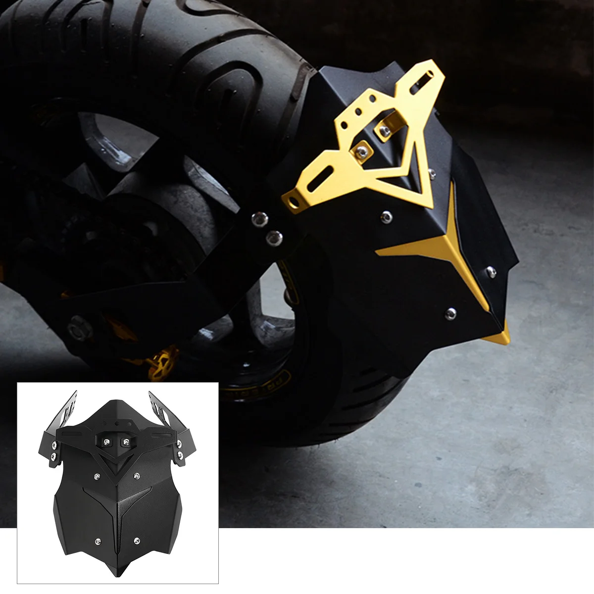 

1 set 1 Set Of Aluminum Alloy Front Rear For Motor Rain Mud Splash Guard Durable Motorcycle Accessories Parts