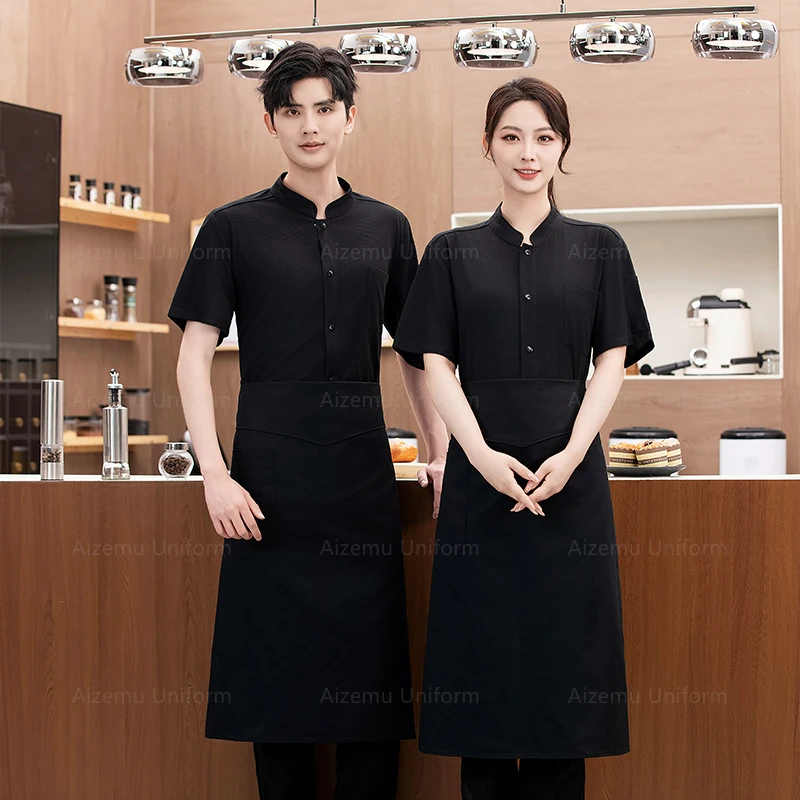 Breathable mesh Kitchen Cooking Costume Pizzaiolo Chef Uniform Restaurant Cook Jackets Bakery Cafe Waiter Waitress Work clothes