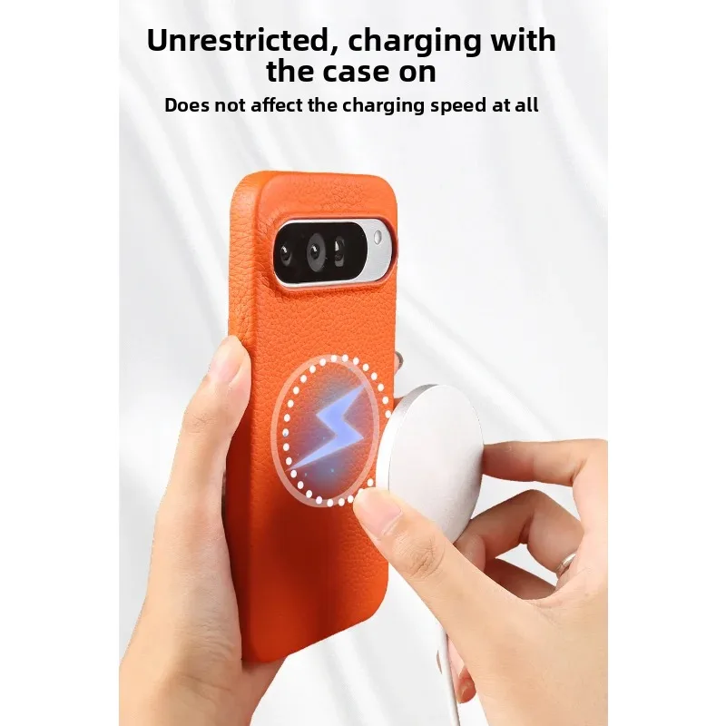 Luxury Magnetic Genuine Leather Case For Google Pixel Pixel 10 pro Xl/10 pro/10/9 Pro XL/9Pro Premium Real Leather Hard Cover - view 6