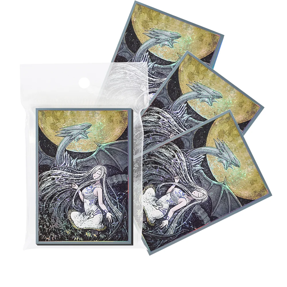 

50pcs Premium Anime & Game Card Sleeves, 63x90mm - Waterproof & Dustproof Protection for Collectible Cards, Fits YGO