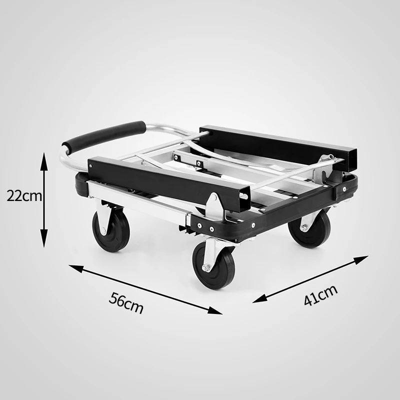 Chariot pliable à roulettes pour la mobilité, chariot multi-taille, capacité de charge de 150kg, polyvalent