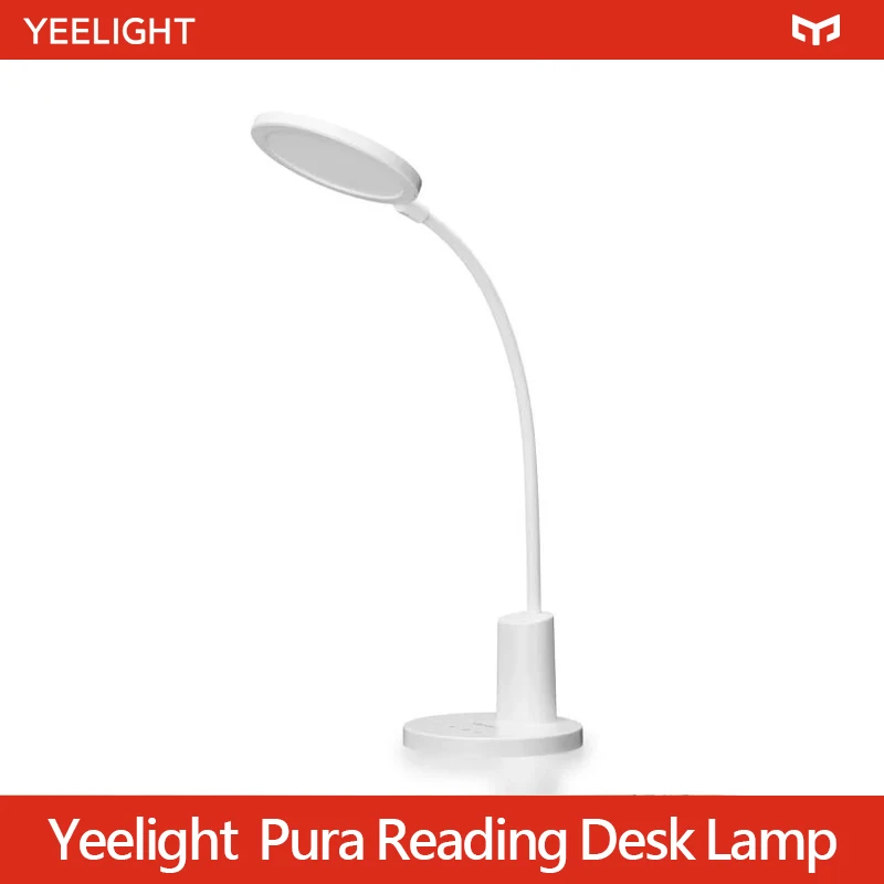 Lámpara de Mesa Yeelight Pura, Lámpara de Noche Enchufable, Protección Ocular, Táctil, Ajustable, 3 Temperaturas de Color, Giratoria