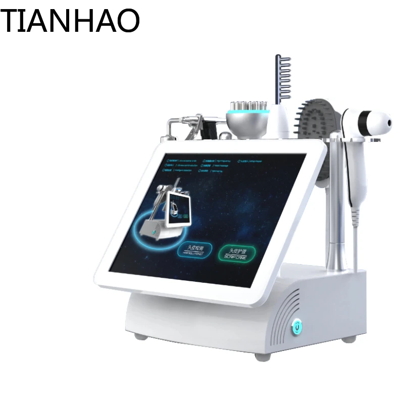 2024 New Arrivals Multifunctional 15 inch 5 In 1 High Frequency Hair Scalp Massage Device For Hair Spa